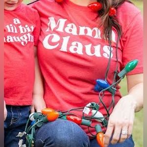 Southern Fried Mama Claus Red Tshirt White Print Sz XL